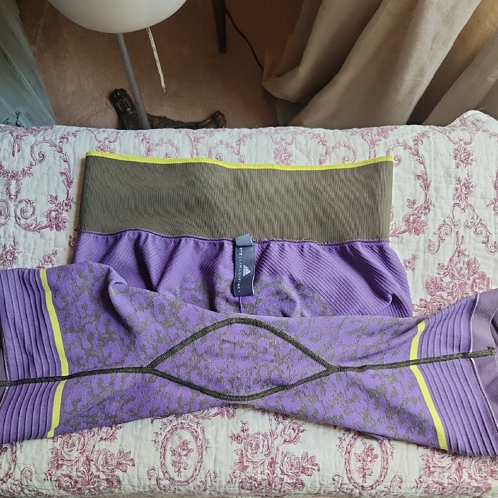 Adidas Stella McCartney Purple and Gray Leggings - Picture 6 of 9